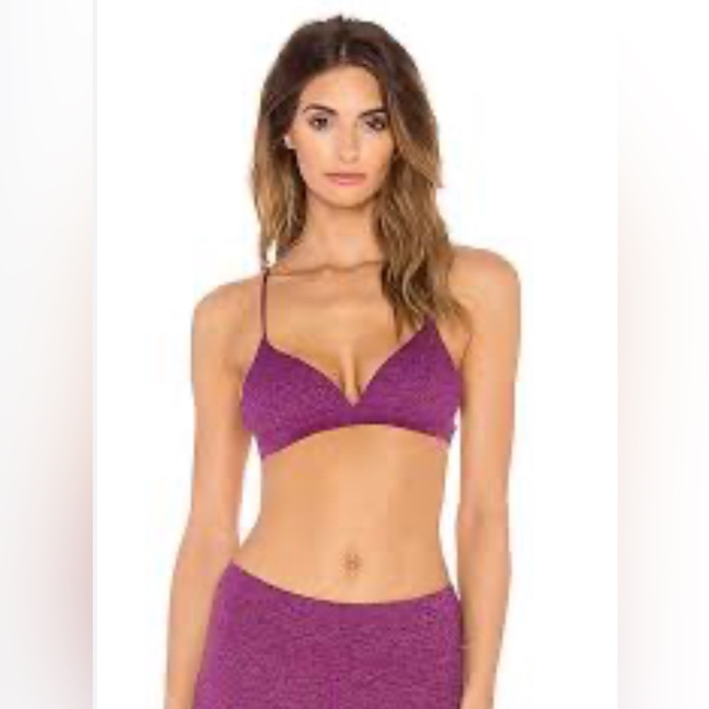 Lanston Sport | Triangle Bra in Mulberry Plum